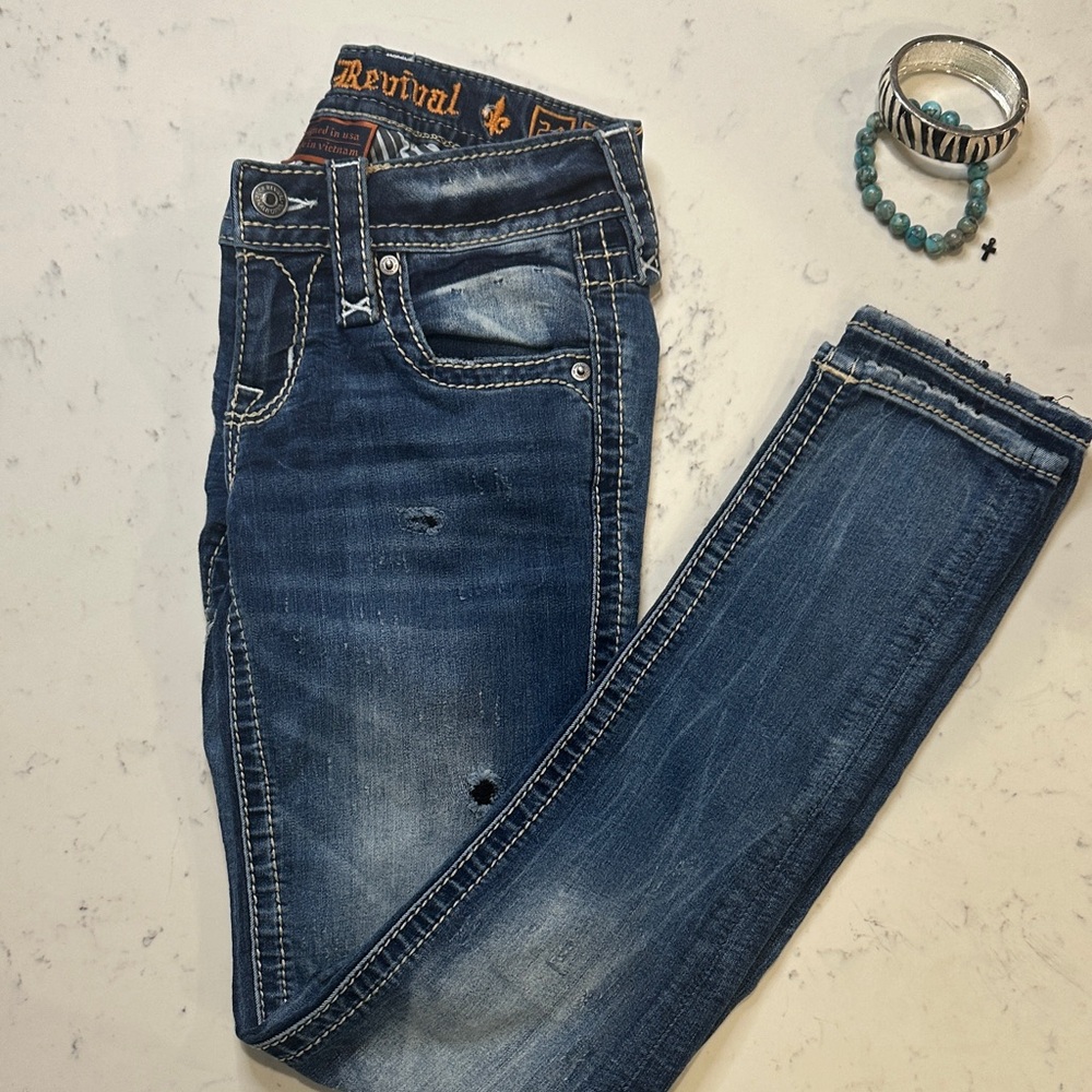 Rock Revival Dark Blue Skinny Jeans
